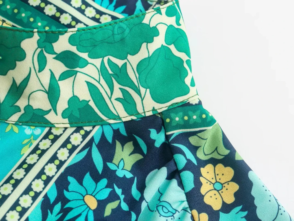 Printed Long Sleeve Shirtdress